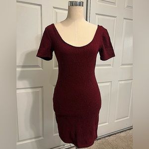 Burgundy Bodycon Dress